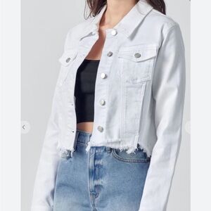 NWT Etienne Marcel Ivory Crop Jacket Size Medium